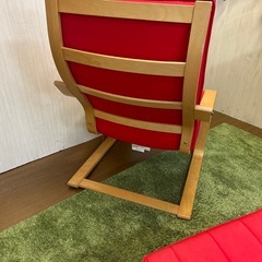 【リユース☆エコちょっぷ】 IKEA オットマン付き　チェアの画像