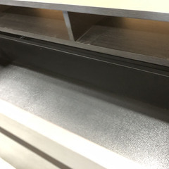 アイリスオーヤマ★ボックステレビ台 アッパータイプ BTS-GD145UF ブラック 145㎝ 強化ガラス キャビネット 中古美品の画像