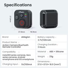 GoPro / Insta360 対応 Bluetoothリモコンの画像