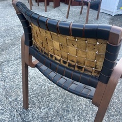 alflex ダイニングチェア 4点セット Black leather　の画像