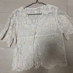 coca シアーレースカーディガン　ホワイトの画像