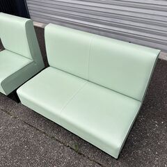 店頭引き渡し 中古 パブリック株式会社 2人掛けソファ・1人掛けソファ セット グリーン 緑の画像