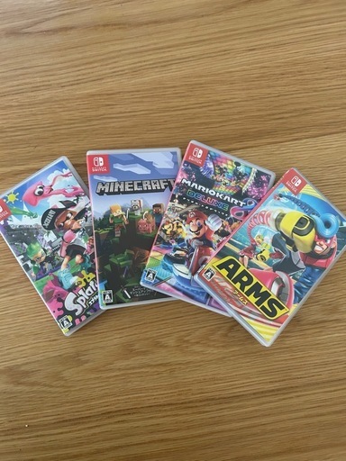 スプラトゥーン2、マインクラフト、マリオカート、アームズ