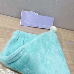 💧‬ふわふわマイクロファイバータオルキャップ新品未使用品&水泳帽、水泳キャップLサイズ美品2個set!!の画像