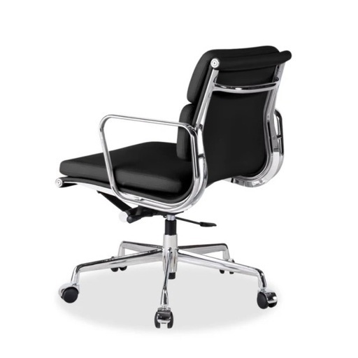 イームズ オフィス レザー チェア/ブラック・回転式