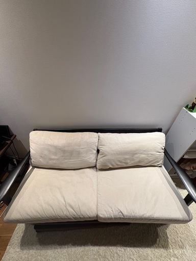 Francfranc ソファ 【APEGOアペーゴ】2人がけ 白×黒