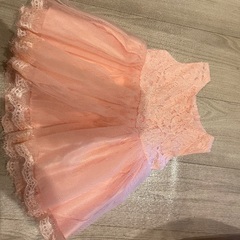 女の子　ドレス　80  桃色っぽいピンクの画像