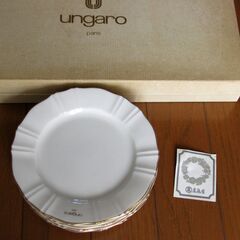 ＵＮＧＡＲＯ ボーンチャイナ 磁器皿５枚 MAEBATA CHINA 前畑陶器の画像