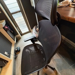 リクライニングワークチェア(フォリスト フットレスト付き BK)の画像