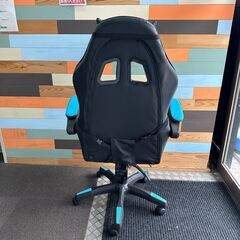 店頭引き渡し 中古 New Boy ゲーミングチェア ブルー 椅子 リクライニング 家具の画像