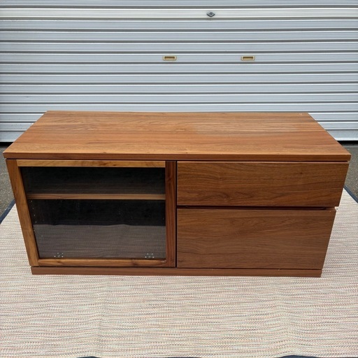 無印良品　木製ＡＶラック　テレビ台　ウォールナット材　幅110cm