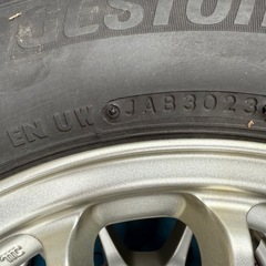 中古バリ溝BRIDGESTONE BLIZZAK VRX3 165/70R14 アルミホイル 付き4本セット ブリヂストン ブリザックの画像