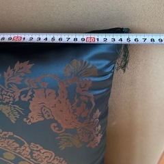 【無料・本日のみ早い者勝ち】座布団10枚　深緑　箱付き　　の画像