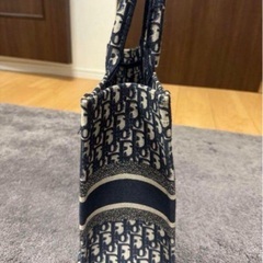 CHRISTIAN DIOR トートバッグ ネイビー/アイボリー 並行輸入品の画像