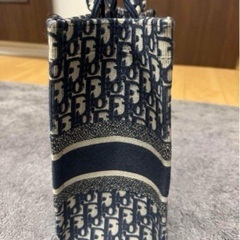 CHRISTIAN DIOR トートバッグ ネイビー/アイボリー 並行輸入品の画像