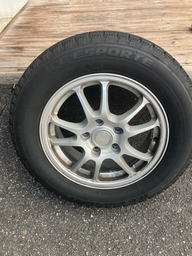 【美品】ブリヂストン ICE ESPORTE スタッドレス 195/65R15 2023年製 アルミホイール付 4本セット（1シーズン