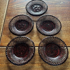 漆器のおぼんと茶托5個の画像