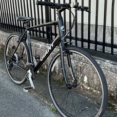 ＜整備済・多数の新品パーツ交換＞ジャイアント エスケープRX 4 サイズL・24段変速・ブラック・前後タイヤ/後輪チューブ/前後の変速ワイヤー/ブレーキワイヤー/8段変速スプロケット/前後ブレーキシューは新品・パンク無料修理券付で超お得品です。の画像