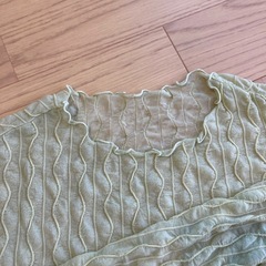 黄緑のうすい服の画像