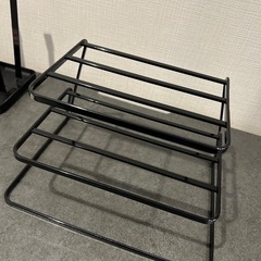 【美品】tower コップスタンド＋ディッシュストレージ＋Afternoon Teaトレイ付き✨ 山崎実業 タワーシリーズ ブラックの画像