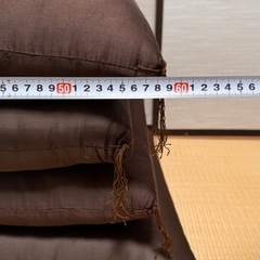【無料・本日のみ早い者勝ち】座布団5枚　茶色　の画像