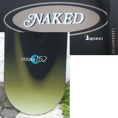 152cm スノーボード 2点セット 板 ネイキッド NAKED LAZUBA モスグリーン×ブラック キャンバー・ツイン / バインディング クロコダイル　緑黒　スノボ☆ PayPay(ペイペイ)決済可能 ☆ 札幌市 豊平区 平岸 平岸店の画像
