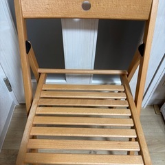 IKEA 木製　折りたたみチェア2脚セットの画像