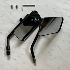 正ネジ 10mm　スクエア ミラー ブラックの画像