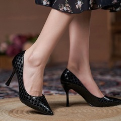 新品未使用 ハイヒール パンプス 滑り止め 23.5-24.0 ヒール高7.0の画像