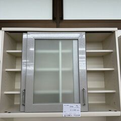 ★リユースのサカイ高崎店★TJ13047 (株)パモウナ 食器棚 白 H211×D55×W108 クリーニング済みの画像