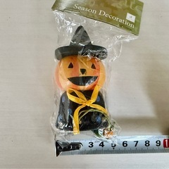 ハロウィン 人形　かぼちゃと魔女の帽子 3個セットの画像