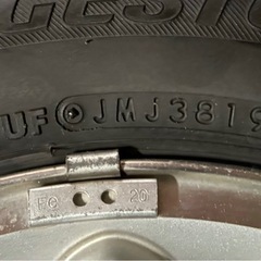 155/65R13 軽自動車用 ブリヂストン スタッドレスタイヤホイールセット 2019年製造の画像