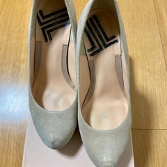 ランバンオンブルー　ピンクベージュパンプス　23の画像