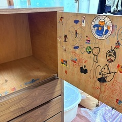 木製タンス110×102×34cmの画像