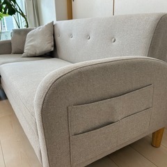 【美品！！３人掛けカウチソファ】の画像