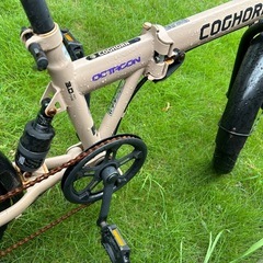 ほぼ未使用！COGHORN ファットタイヤ 折りたたみ自転車 ベージュ系 美品の画像