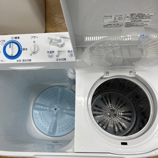 AQUA アクア 2槽式洗濯機 AQW-N501 2025年製 洗い5.0kg 2槽式 洗濯機 のご紹介です！