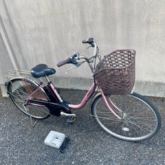 【しっかり整備済み】ビビTXパナソニック26インチ電動アシスト自転車シャイニーピンクの画像
