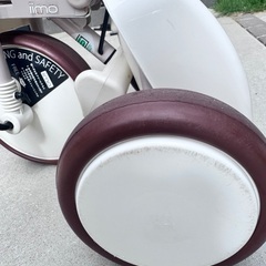 iimo 折り畳める三輪車　美品　ホワイト　箱ありの画像