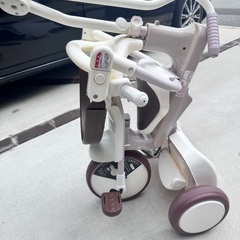 iimo 折り畳める三輪車　美品　ホワイト　箱ありの画像