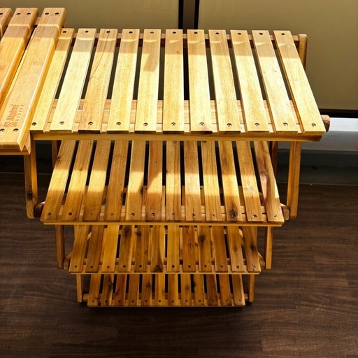 アルパインデザイン ウッドラック4段ワイド テーブル・チェア テーブル アルパインデザイン ウッドラック4段ワイド テーブル・チェア テーブル