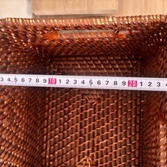 木製ラタン 収納ボックスの画像
