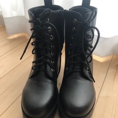 新品 しまむら 厚底ブーツ M ヒール6cmの画像