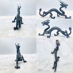 【❗️✨重厚感抜群✨❗️】🐉　ドラゴン（龍）置物 ブロンズ調 オブジェ 銅製風 インテリア 開運アイテム✨現状品の画像