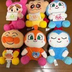 アンパンマン等 ぬいぐるみ詰め合わせの画像