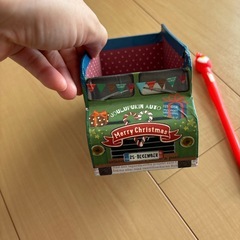 クリスマス小物入れ　サンタ黒ペンの画像