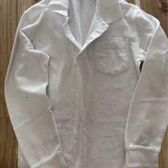長袖　ポロシャツ　小学生　制服　しろいろ白色の画像