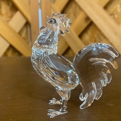 【愛品館 江戸川店】スワロウフスキー 雄鶏 鳥 クリスタル 置物ID:112-052151-007の画像