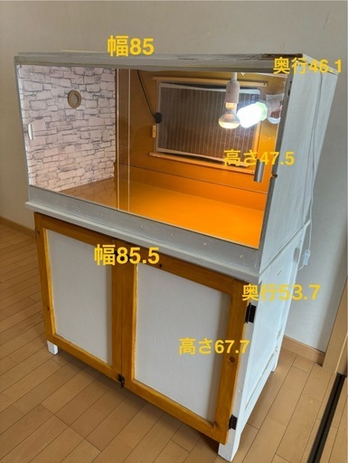 爬虫類用手作りケージ