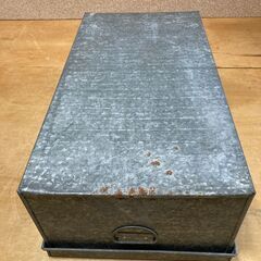 【昭和レトロ/長期保管品/お引取限定】■ブリキ製衣裳ケース■W660mm×D360mm×H320mm■の画像